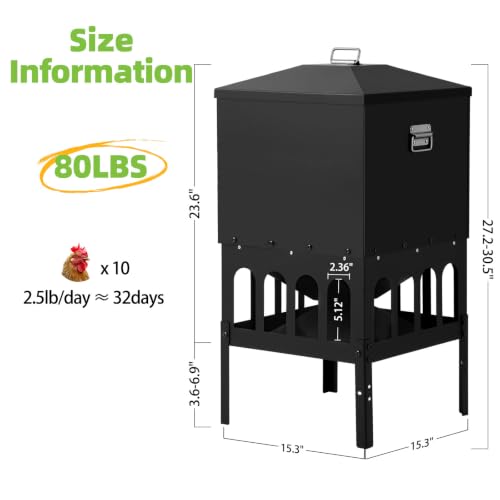 50% Off AOTECC 80 lb Metal Chicken Feeder - Image 3
