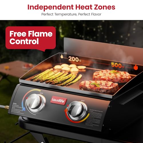 50% Off LAUDLIFE Portable Gas Griddle with Collapsible Stand - Image 7