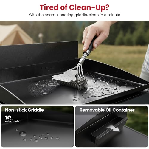 50% Off LAUDLIFE Portable Gas Griddle with Collapsible Stand - Image 8