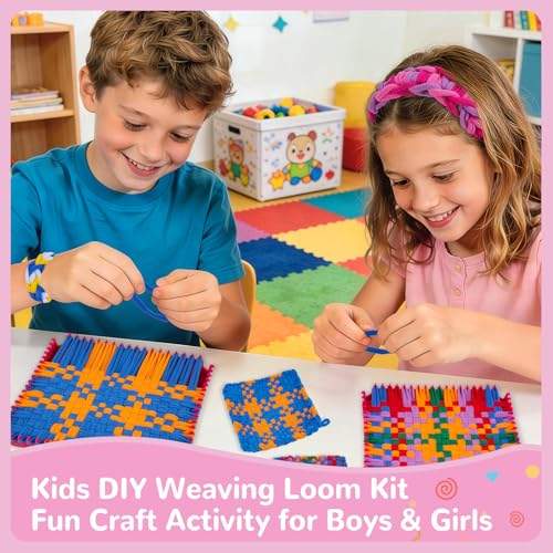 56% Off PREBOX Weaving Loom Kit for Kids and Adults - Image 3