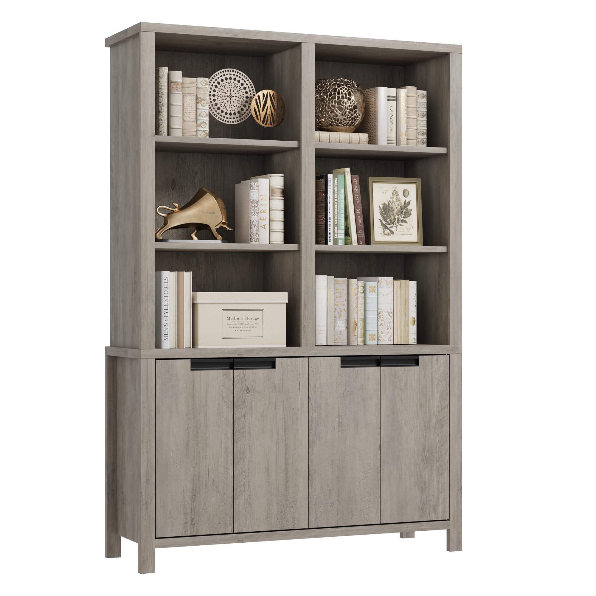 50% Off Extra-Wide 6-Tier Bookshelf with Double Storage - Image 1