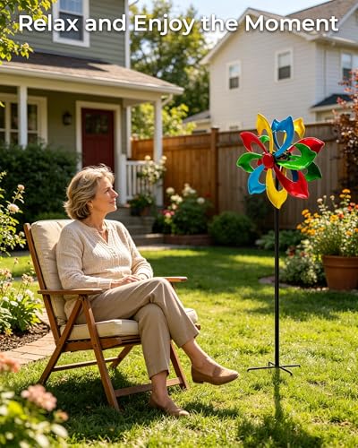 8% Off Rainbow Wind Spinner for Outdoor Garden Decor - Image 3