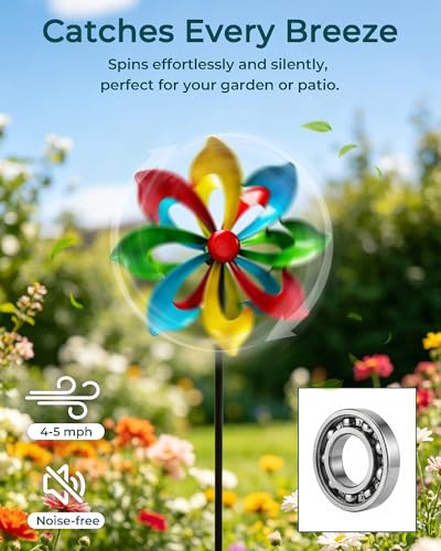 8% Off Rainbow Wind Spinner for Outdoor Garden Decor - Image 5