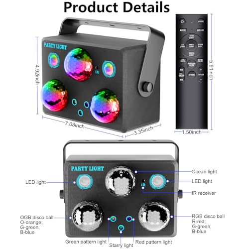 50% Off SPOOBOOLA Disco Party Light Projector - Image 6