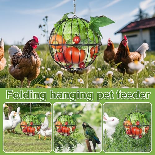 50% Off Hanging Metal Chicken Feeder with Treat Ball - Image 8