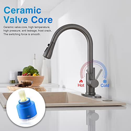 Save 19% on Matte Gray Pull-Down Kitchen Faucet - Image 5