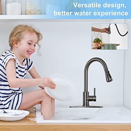 Save 19% on Matte Gray Pull-Down Kitchen Faucet - Image 7