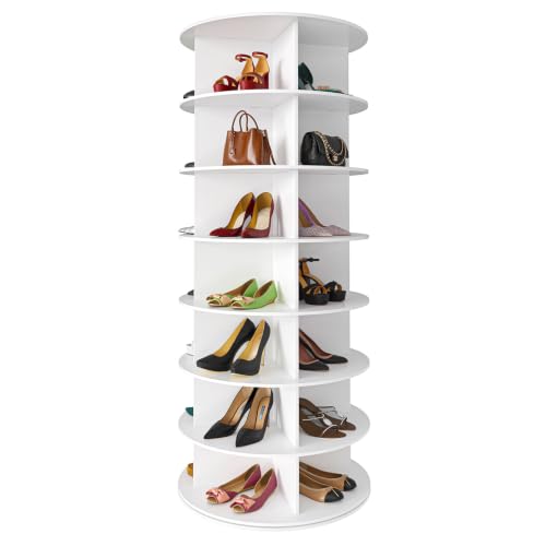 42% Off SpaceAid 7 Tier Rotating Shoe Rack Tower – Code KOUPON12 - Image 2