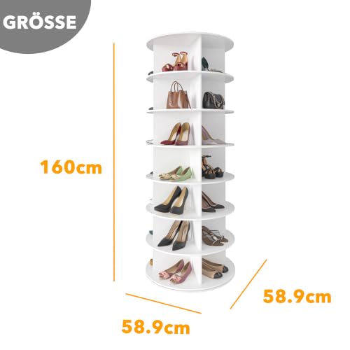 42% Off SpaceAid 7 Tier Rotating Shoe Rack Tower – Code KOUPON12 - Image 4