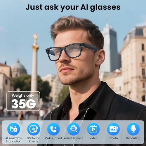 12% Off Mingtawn AI Smart Glasses with 4K Camera & BT - Image 3