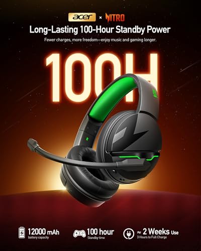 20% Off Acer Wireless Gaming Headset with 100Hrs Battery - Image 3