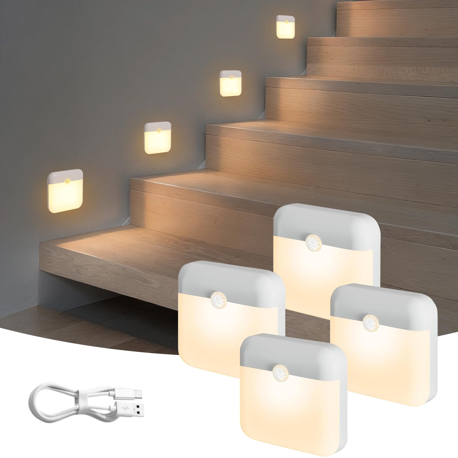 50% Off with Code LFRU88L4 - 4 Motion Sensor Lights