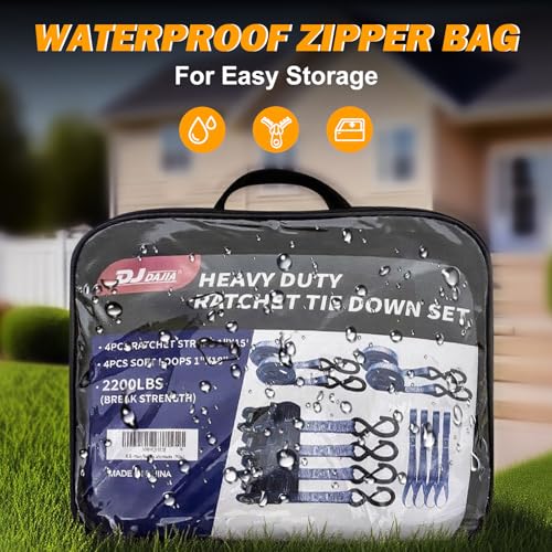 50% Off Heavy Duty Motorcycle Tie Down Straps 4-Pack - Image 3