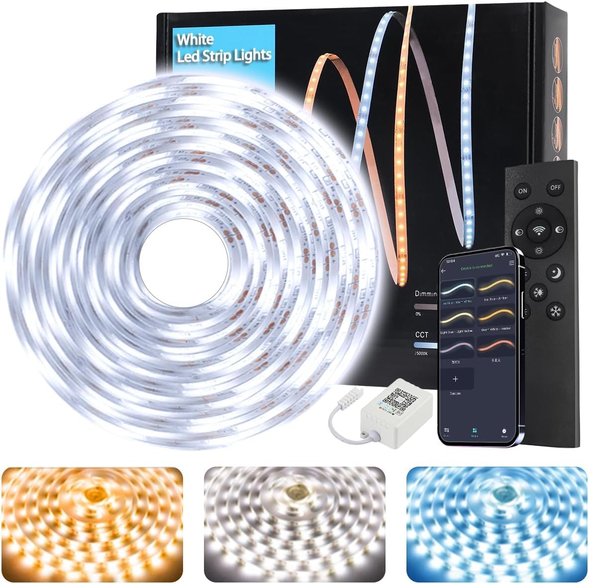 30% Off Tenmiro 30ft White LED Strip Lights with Smart Control - Image 1