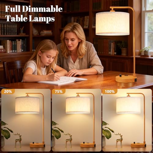 25% Off Innqoo Bedside Table Lamps Set of 2 with USB Ports - Image 3