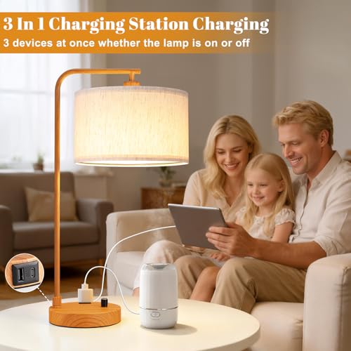 25% Off Innqoo Bedside Table Lamps Set of 2 with USB Ports - Image 6
