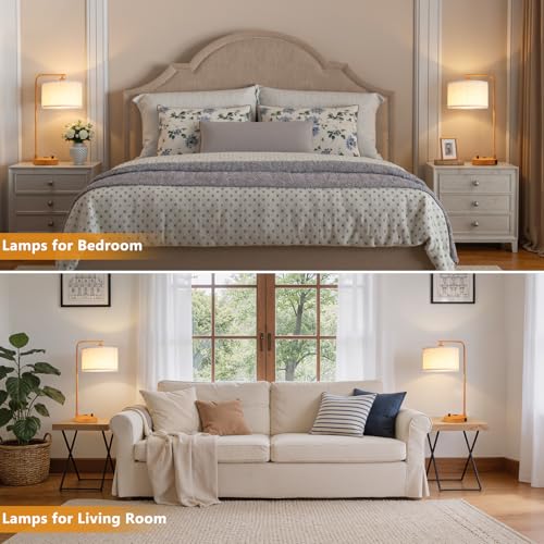 25% Off Innqoo Bedside Table Lamps Set of 2 with USB Ports - Image 7