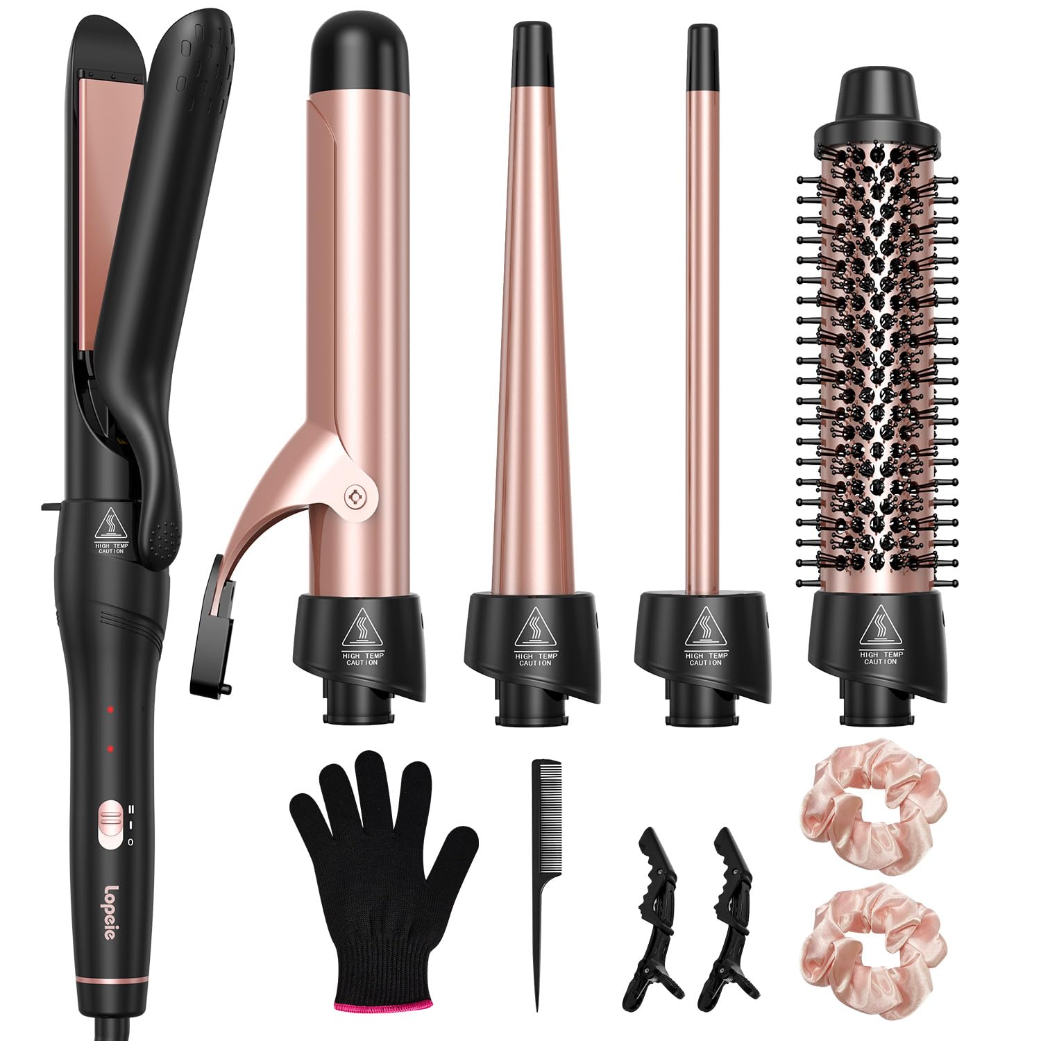 Save 50% on Lopeie 5-in-1 Curling Iron Set with Code CD9EIHSP