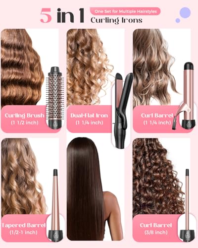 Save 50% on Lopeie 5-in-1 Curling Iron Set with Code CD9EIHSP - Image 3