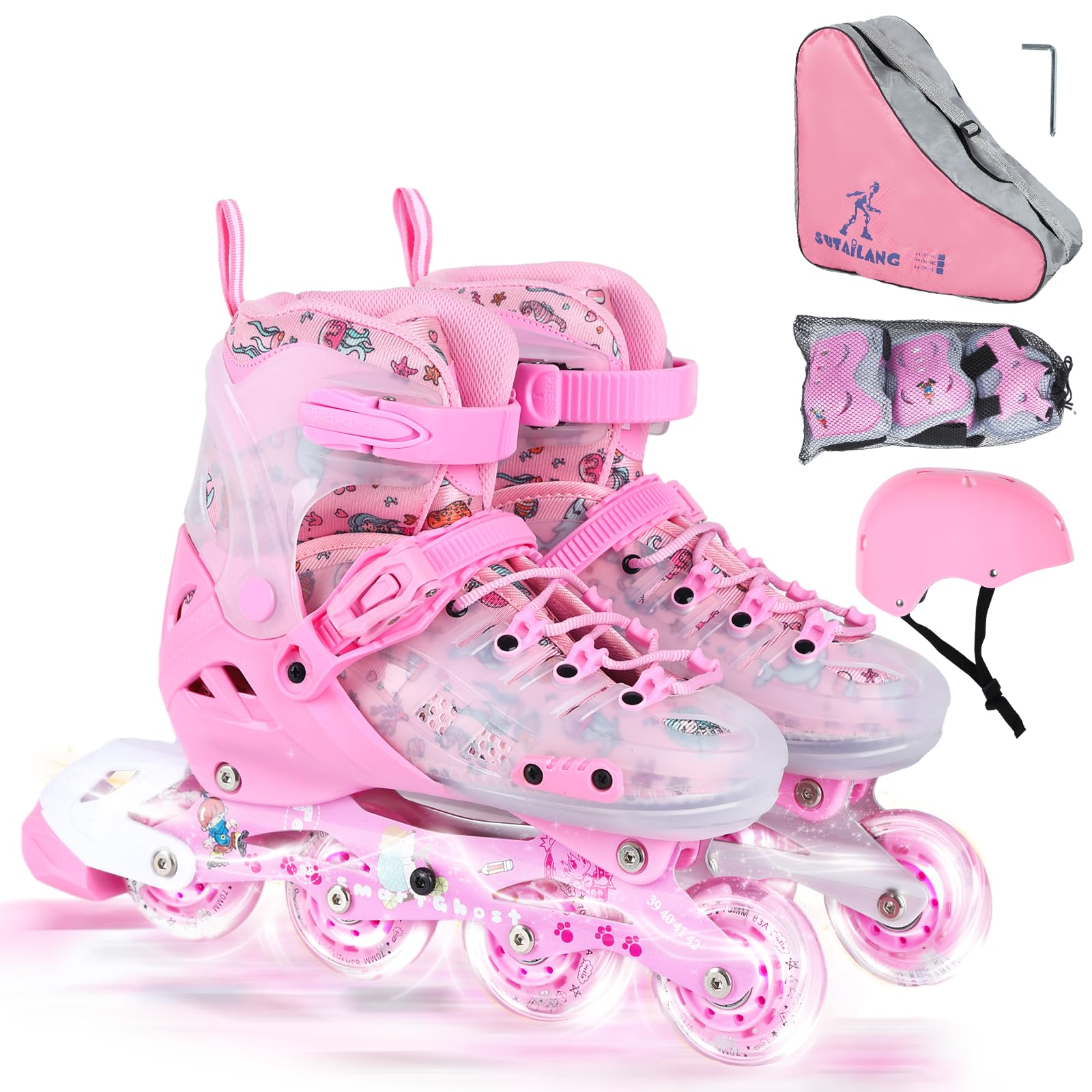 20% Off VEZLOPUS Adjustable Kids Inline Skates Set