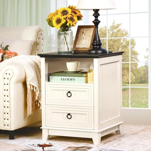 50% Off Farmhouse Nightstand with 2 Drawers - Image 2