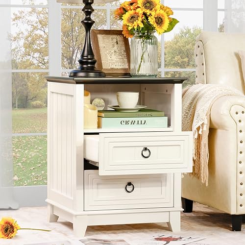 50% Off Farmhouse Nightstand with 2 Drawers - Image 3