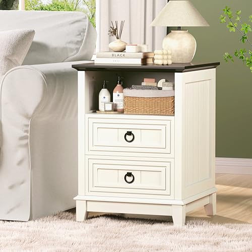 50% Off Farmhouse Nightstand with 2 Drawers - Image 4