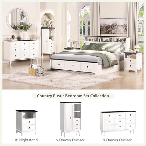 50% Off Farmhouse Nightstand with 2 Drawers - Image 7