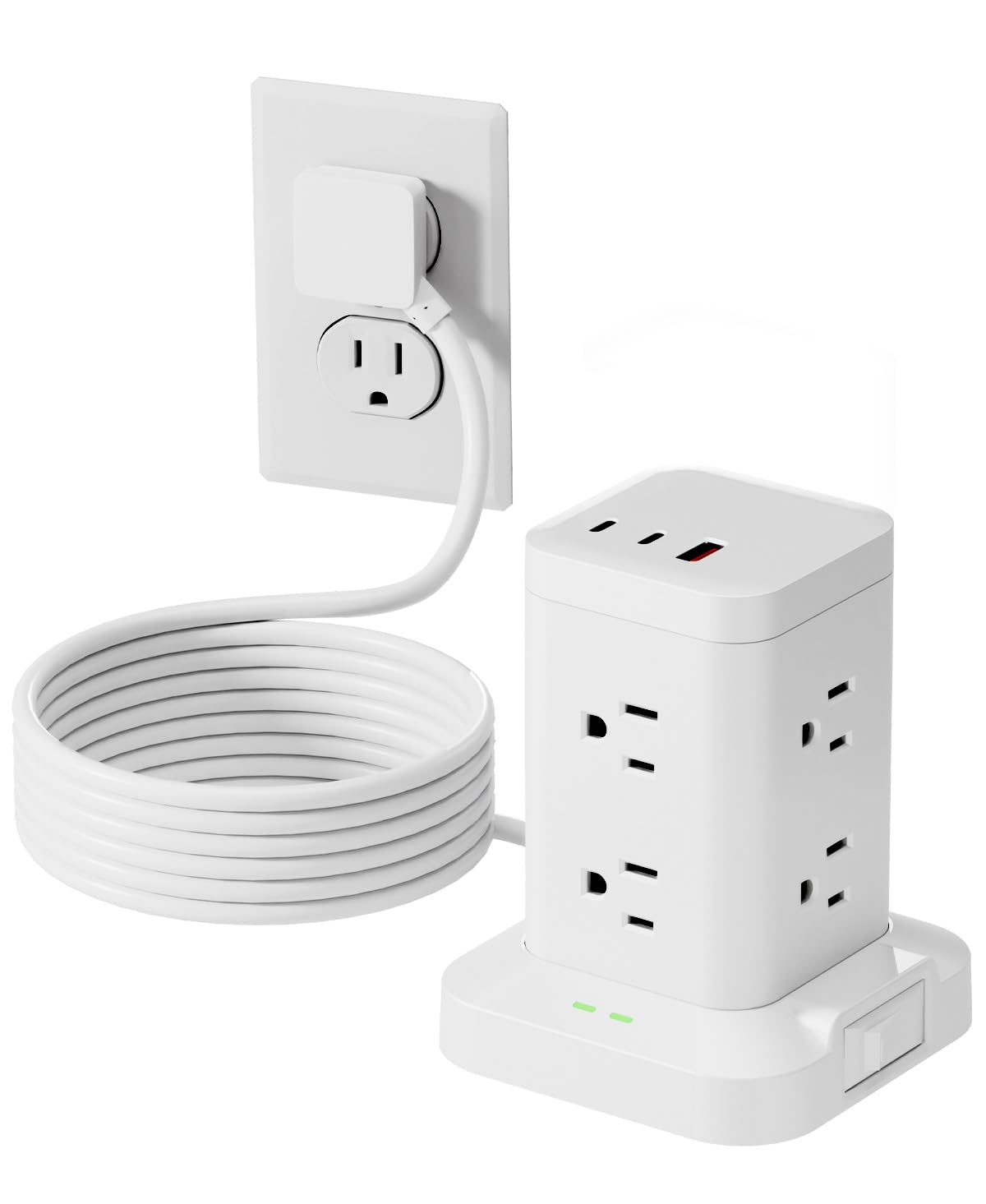 5% Off Power Strip Tower with Surge Protector & 20W USB-C