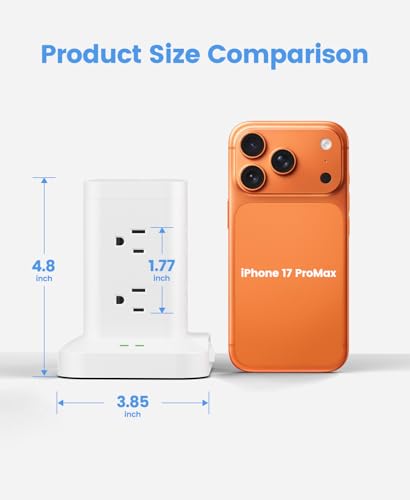 5% Off Power Strip Tower with Surge Protector & 20W USB-C - Image 3