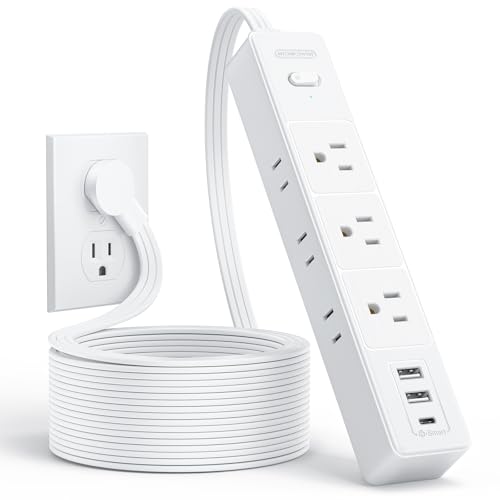 NTONPOWER 10ft Flat Extension Cord with 9 Charging Ports - Image 2