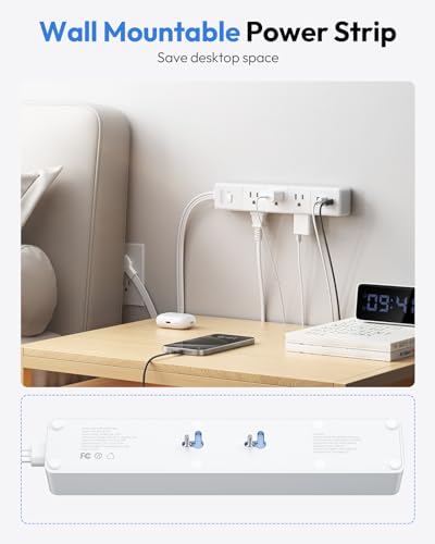 NTONPOWER 10ft Flat Extension Cord with 9 Charging Ports - Image 7