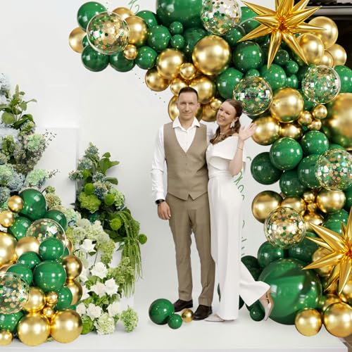 Green & Gold Balloon Arch Kit: $5.99 with Code KB54464L - Image 4