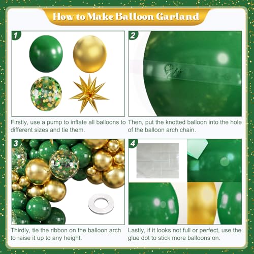 Green & Gold Balloon Arch Kit: $5.99 with Code KB54464L - Image 6