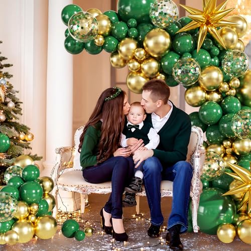 Green & Gold Balloon Arch Kit: $5.99 with Code KB54464L - Image 8