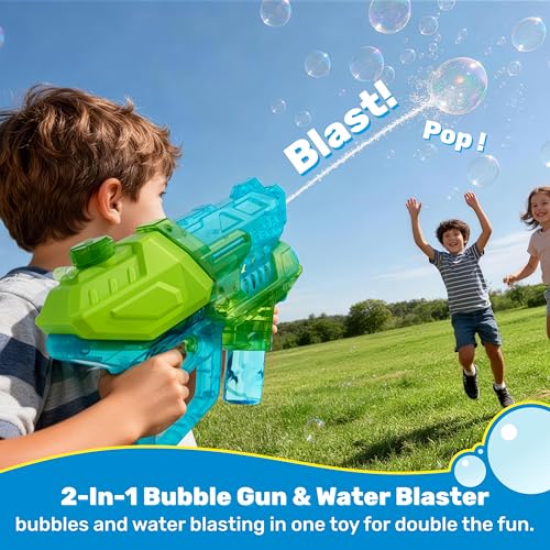 55% Off SYNCFUN 2-in-1 Water Gun & Bubble Gun for Kids - Image 3