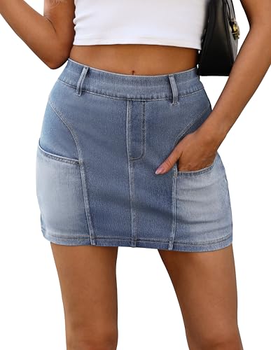 68% OFF RUBZOOF Women's Low Rise Denim Skirt - Image 3