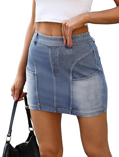 68% OFF RUBZOOF Women's Low Rise Denim Skirt - Image 4