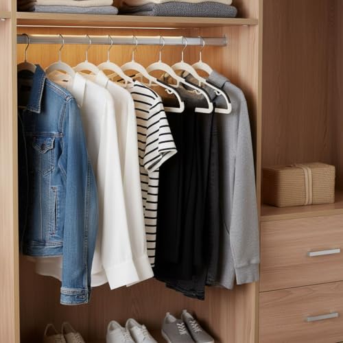 50% Off 30 Pack Non-Slip Plastic Hangers for Closet - Image 6