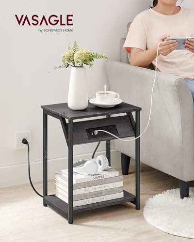48% Off VASAGLE End Table Set with Charging Station - Image 3