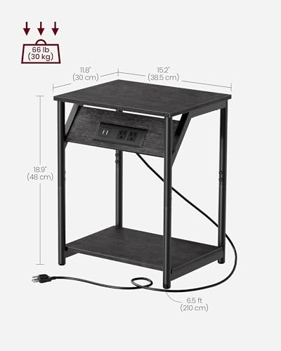 48% Off VASAGLE End Table Set with Charging Station - Image 4