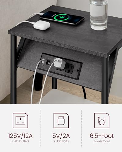48% Off VASAGLE End Table Set with Charging Station - Image 5