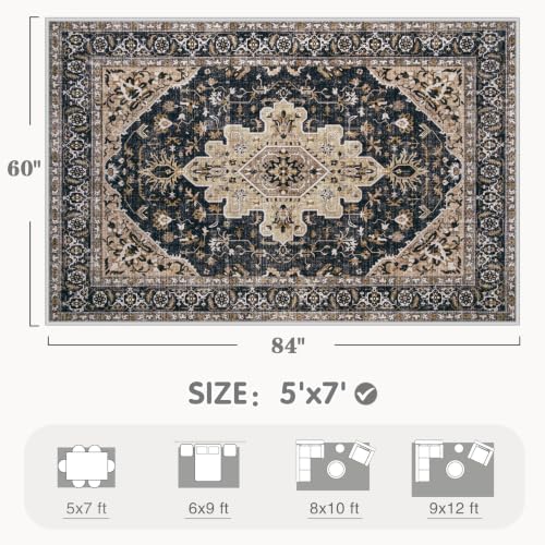 48% Off Vintage 5x7 Washable Rug with Code PDB6F8Z9 - Image 3