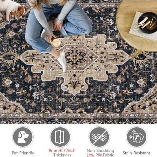 48% Off Vintage 5x7 Washable Rug with Code PDB6F8Z9 - Image 8