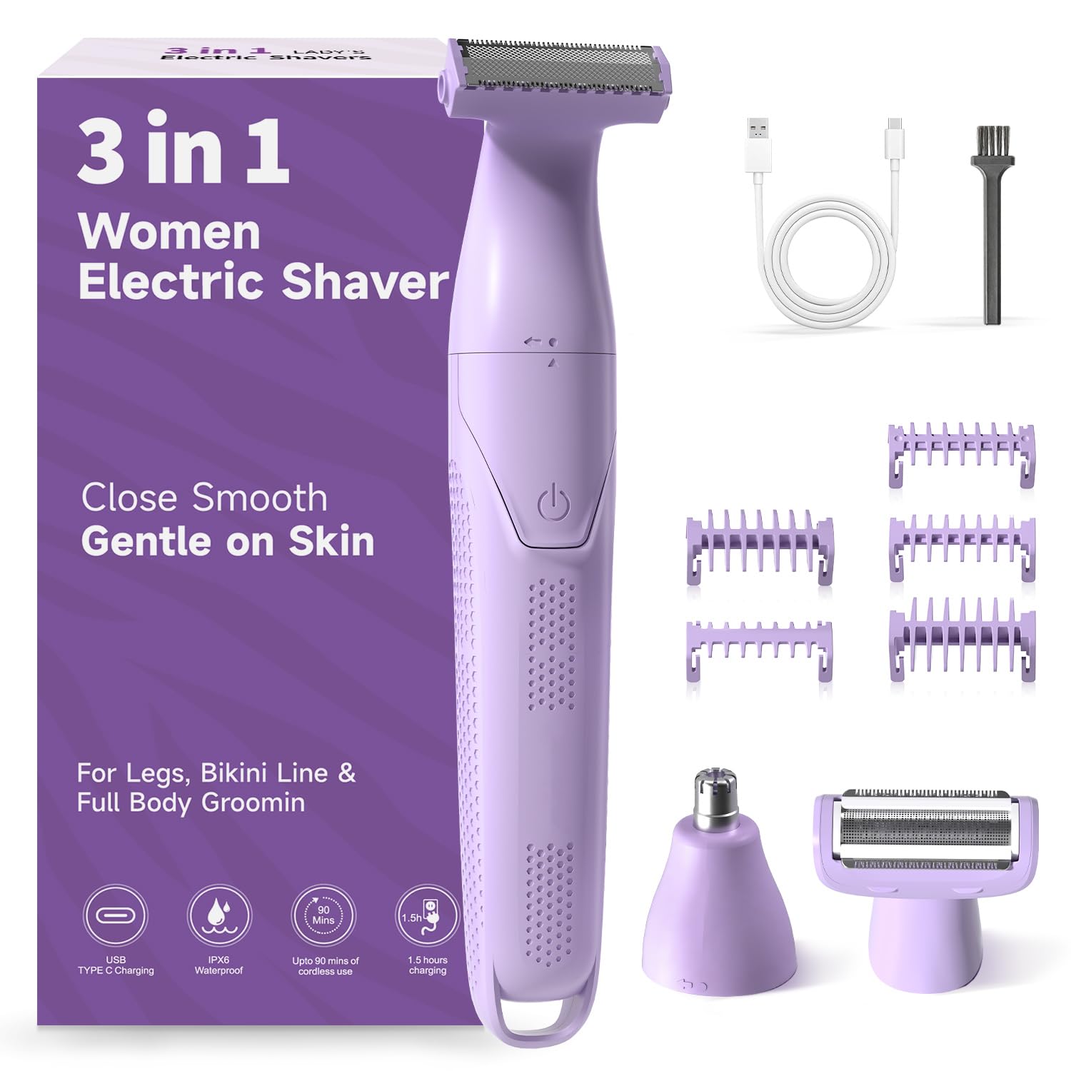 50% Off Unimiko 3-in-1 Electric Razor for Women