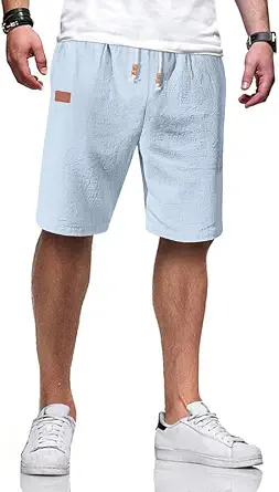 20% Off Mens Cotton Linen Shorts - Use Code FLHV33K2