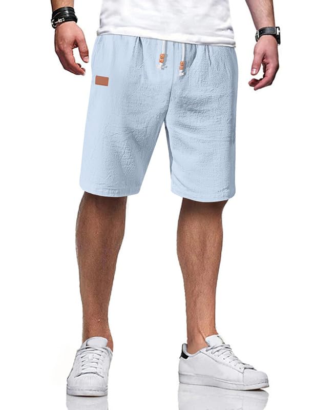 20% Off Mens Cotton Linen Shorts - Use Code FLHV33K2 - Image 2