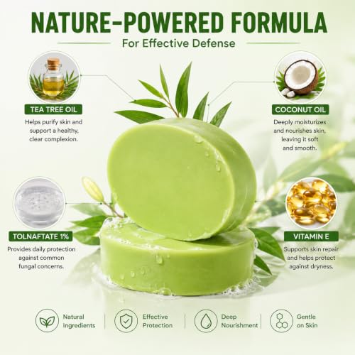Buy 1 Get 1 Free? Save on Antifungal Tea Tree Soap Bars - Image 3