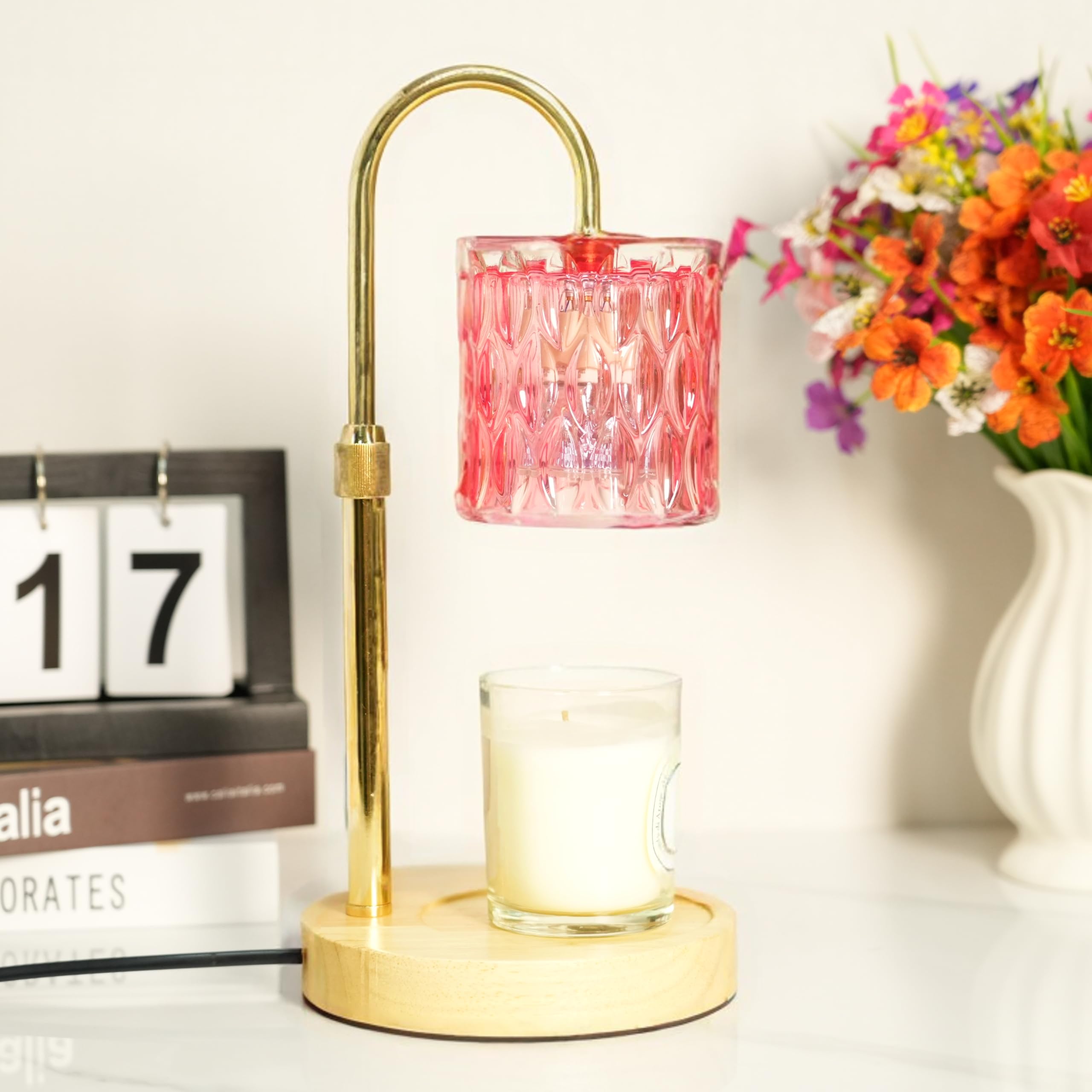 50% Off Pink Candle Warmer Lamp - Timer, Dimmable, Great Gift