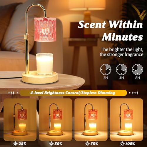 50% Off Pink Candle Warmer Lamp - Timer, Dimmable, Great Gift - Image 6